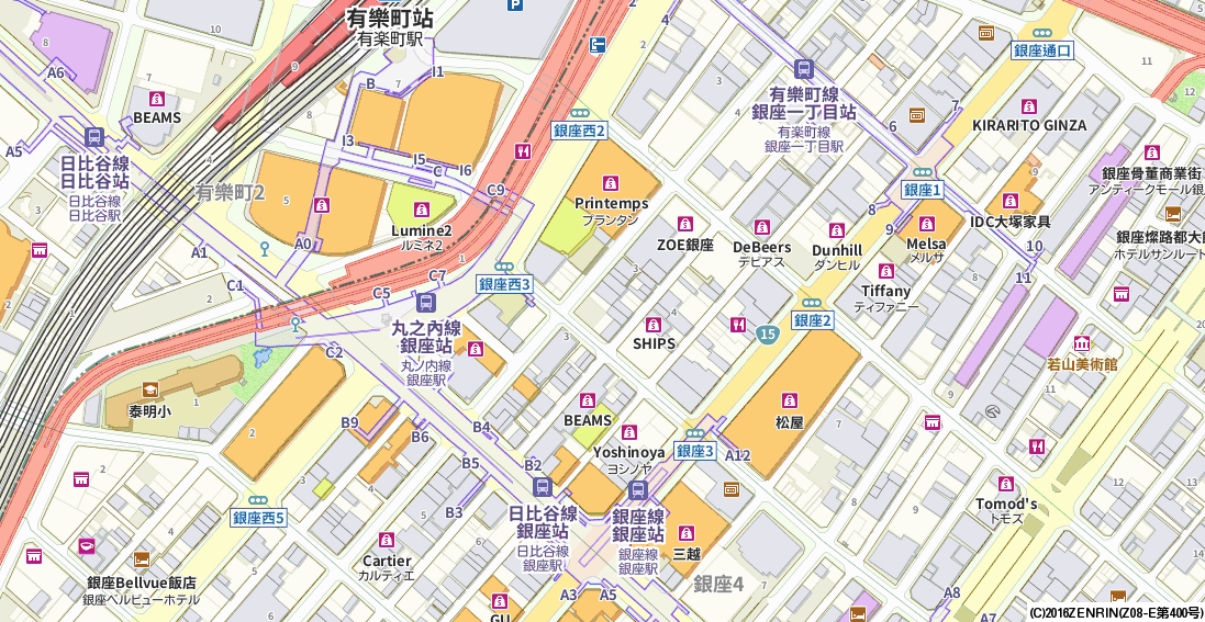 中国語版（繁体）のゼンリン多言語地図