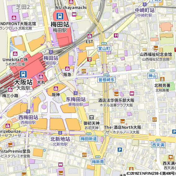大阪周辺の観光地図
