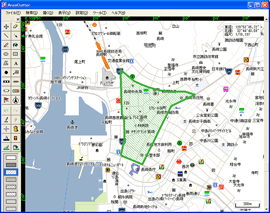 地図上にメッシュ(面情報)を描く
