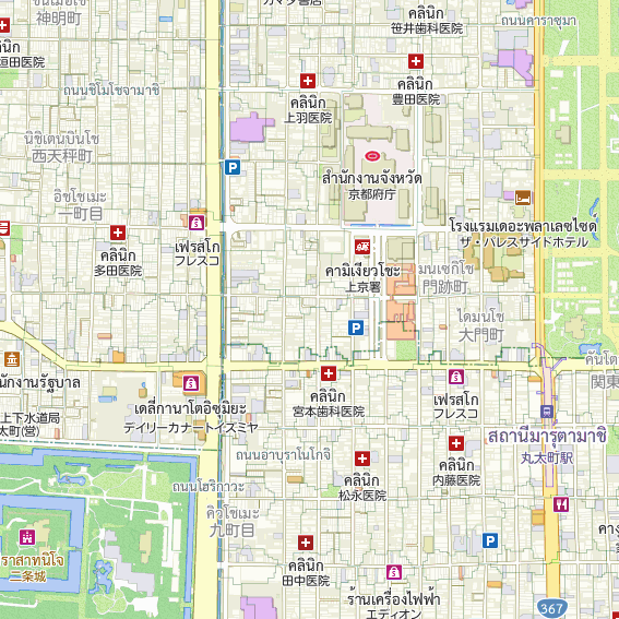 京都周辺の観光地図