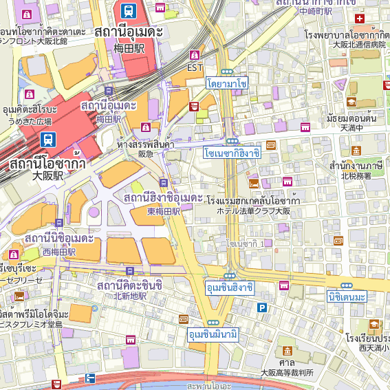 大阪周辺の観光地図