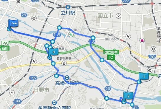 トリップルート表示