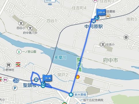集配先間ルート表示