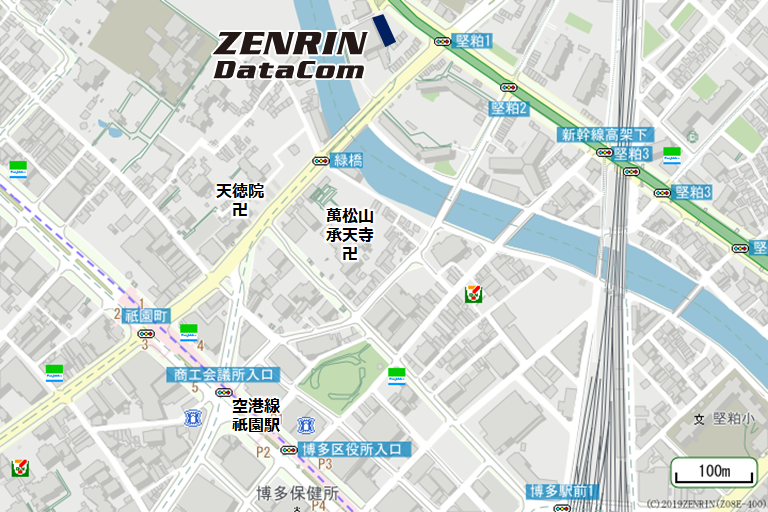 福岡オフィスの地図