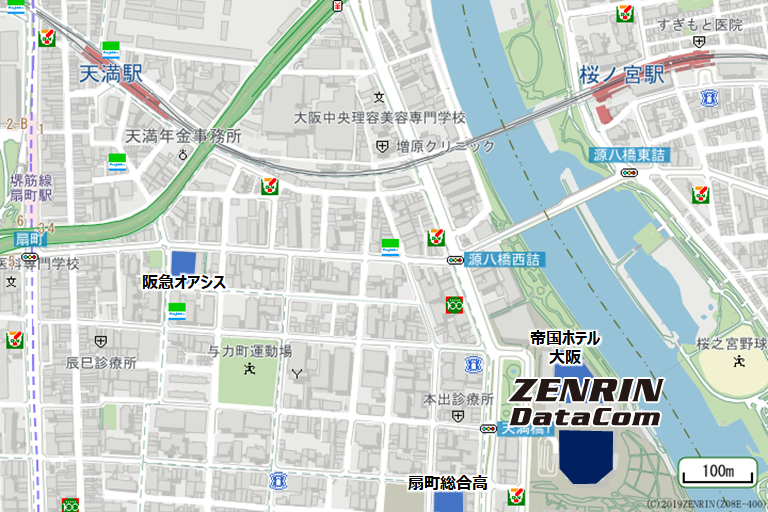 大阪オフィスの地図